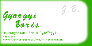 gyorgyi boris business card